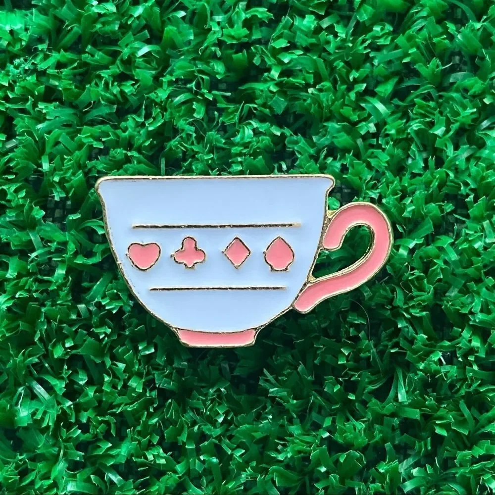 Tea Cup Alice Wonderland Collection Enamel Pin